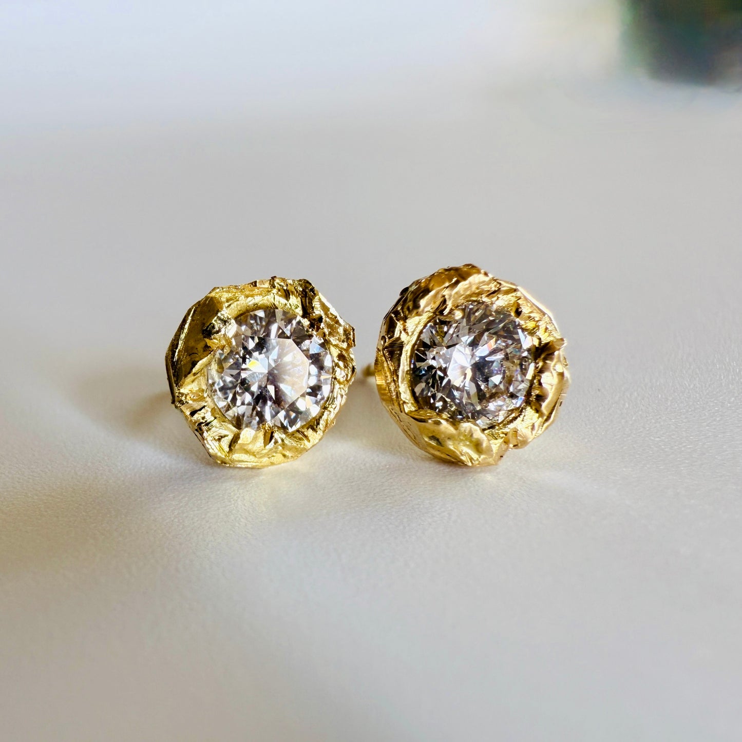 "Shore Stud Earrings-US lab grown diamond, contemporary, elegant jewelry"