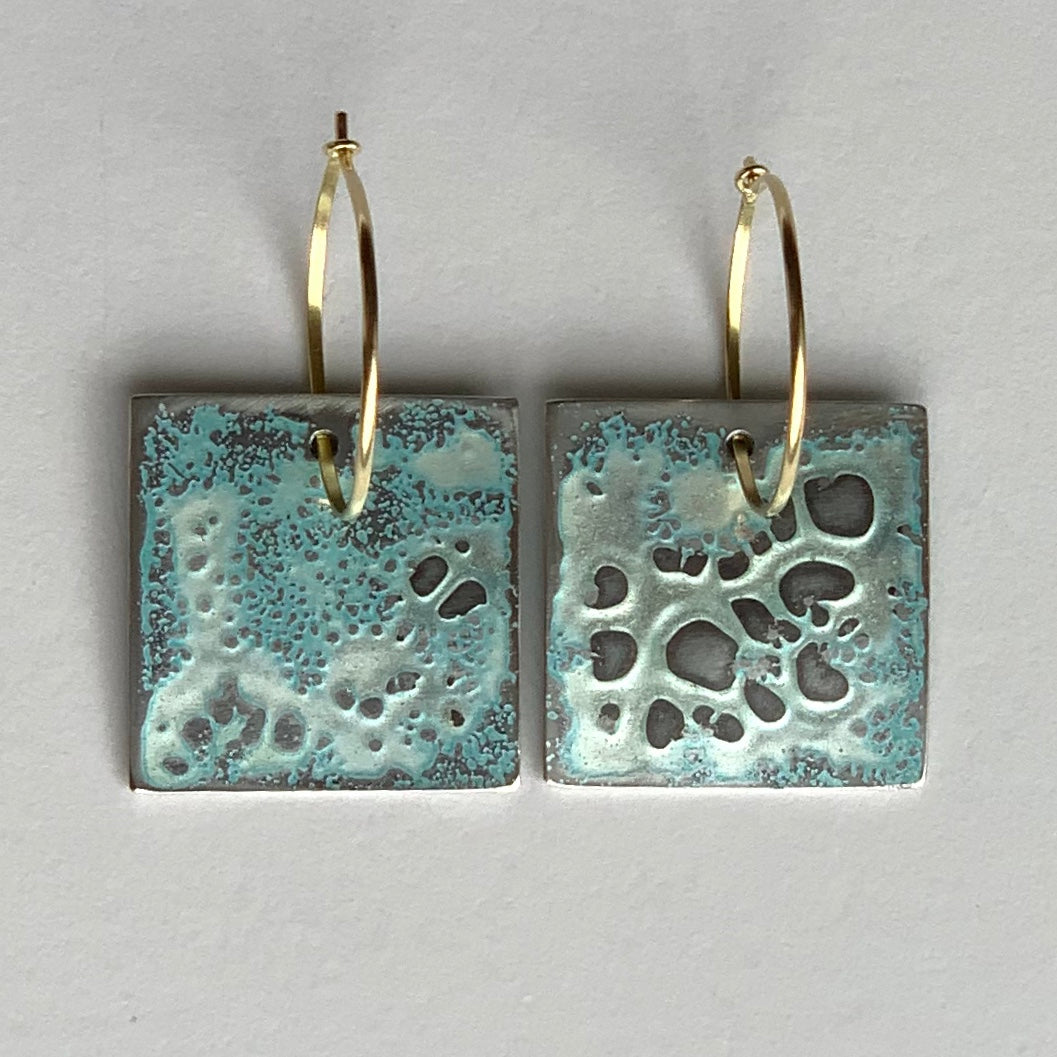 Seascape, earrings