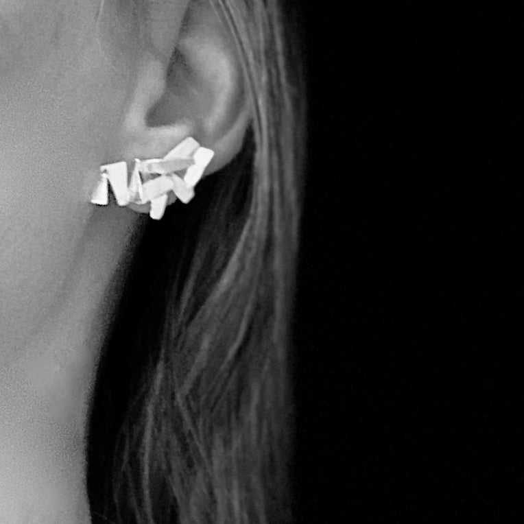 Shards, stud earrings. Small and bold. 